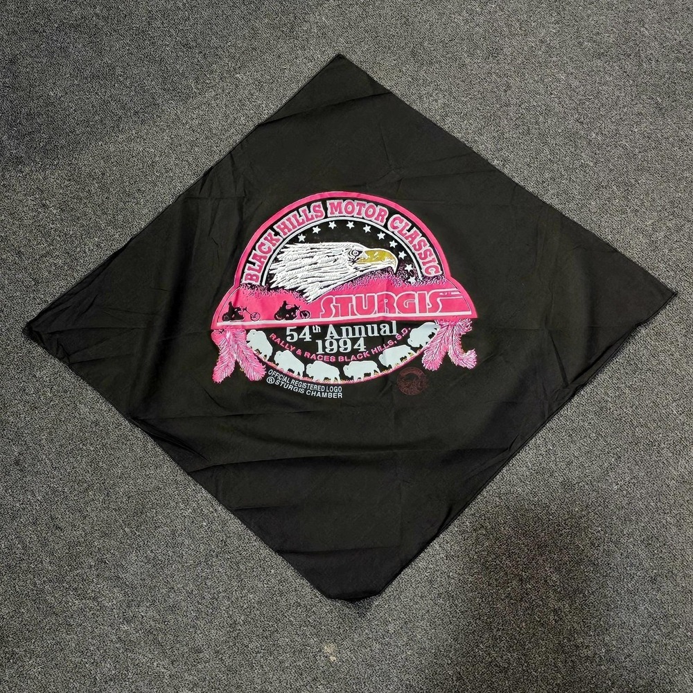 Vtg 1994 54th Annual STURGIS Black‎ Hills Motor Classic Bandana Motorcycle Biker